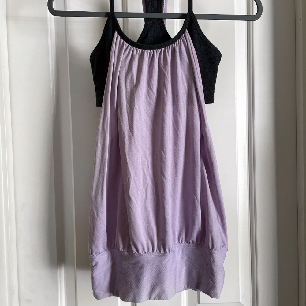 Lululemon No Limits Tank in Black/Purple